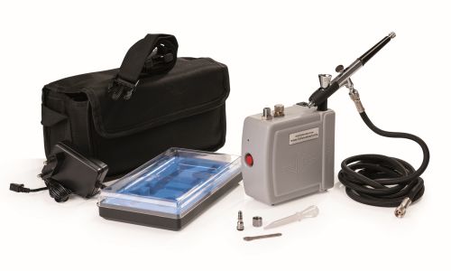 KIT AEROGRAPHE  STD  + COMPRESSEUR-CAP2CC DIA0.2MM DOUBLE ACTION