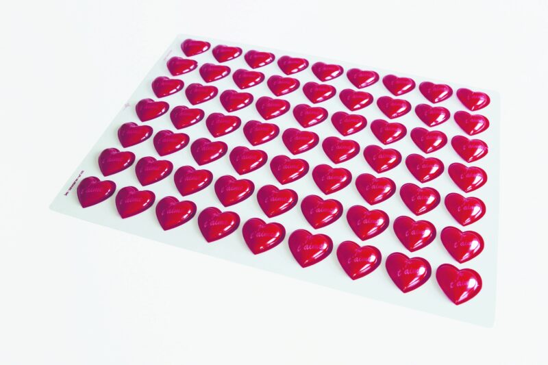 PCB Blisters Hearts I love you of 126 voetafdrukken 3.6x3.3 cm 2 stuks *** s / cd ***