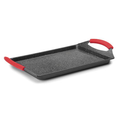 LACOR ECO-STONE SMOOTH GRIDDLE CAST ALUMINUM ALL HEAT SOURCES 46X27.5CM