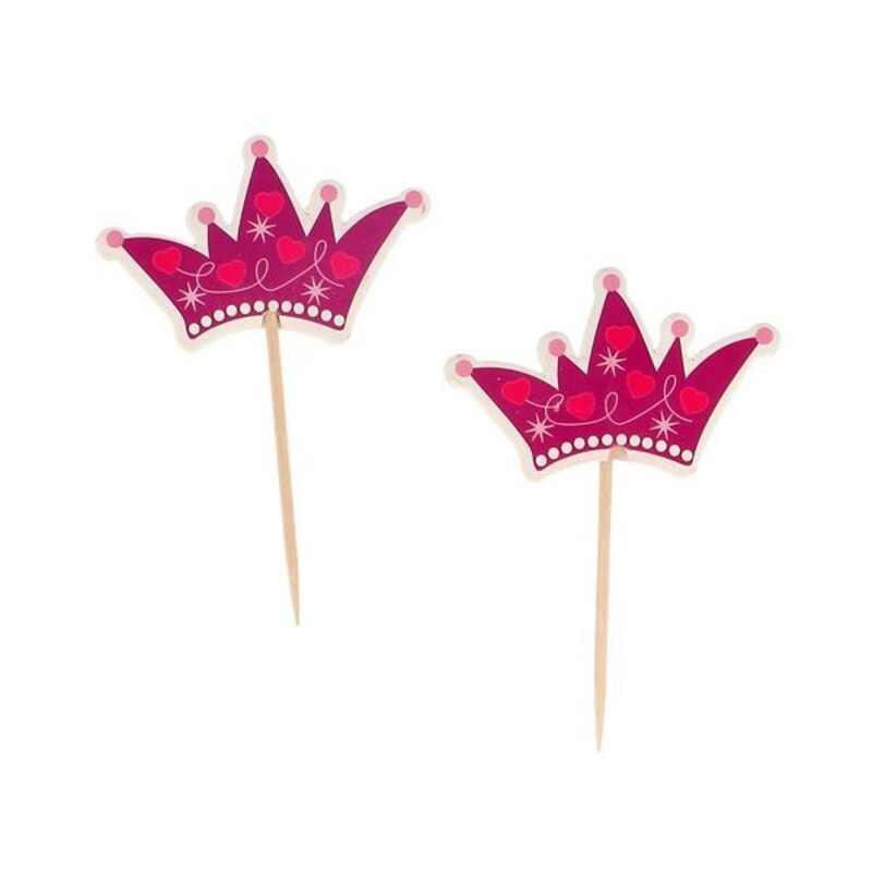 2D PRINCESS CROWN ON PIC 5CM 12PCS