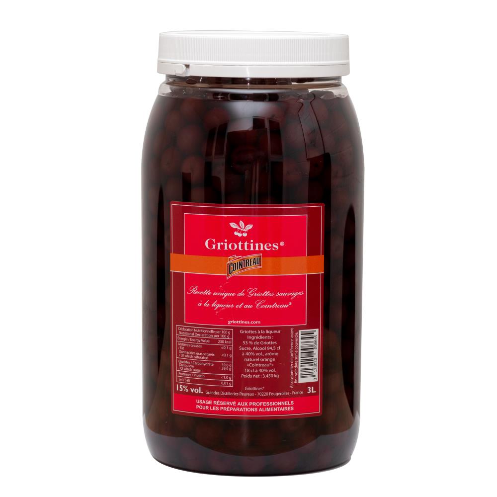 CERISES GRIOTTINES 15% AU COINTREAU ACCISES INCLUSES 3 L