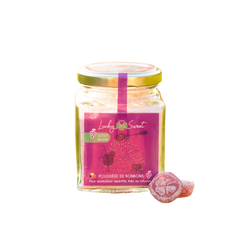 *FDS*BONBON LUCKY SWEET POUSSIERE DE RAISIN 150GR