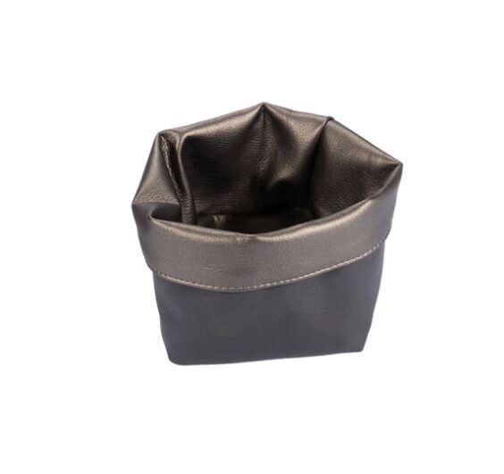 PAVELINNI CORBEILLE 14X14CM METALIK GUNMETAL/ANTHRACITE 1011/0007