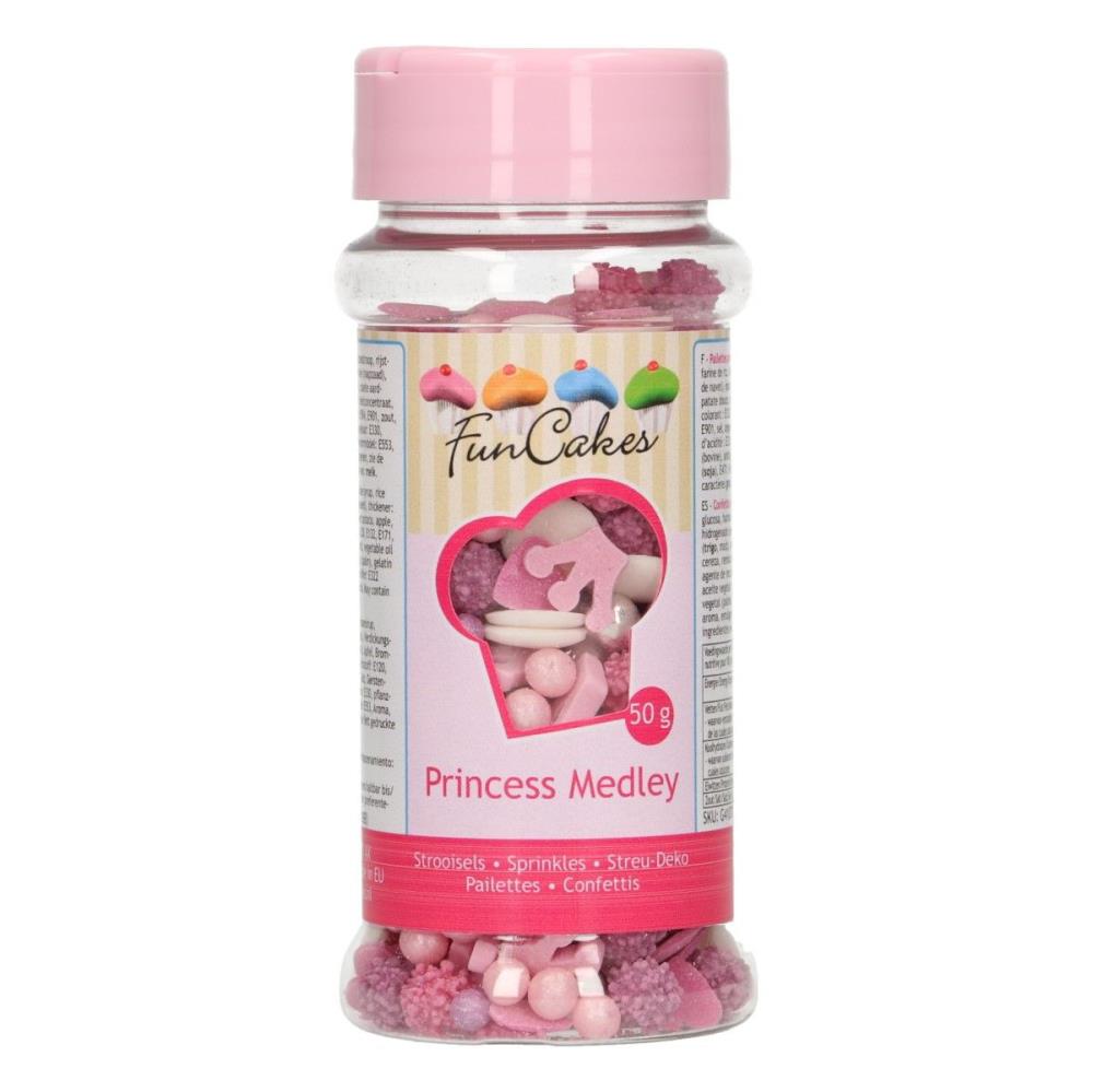 FUNCAKES SPRINKLE MEDLEY PRINSESSEN 50G =POT