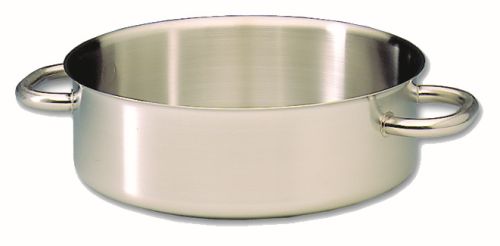STRAIGHT STAINLESS STEEL SAUTE PAN 2 HANDLES A/C 28XH9CM-5.5L