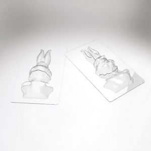074115 PCB KONIJNENBUSTE MALLEN VOOR 6 ONDERWERPEN 15,5X7,2 CM H.5,7 CM 12 STUKS ***S/CD***