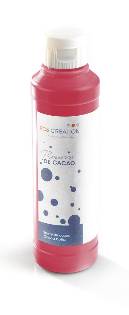 PCB Gekleurde cacaoboter Framboosrood 200 g ***s/cd***
