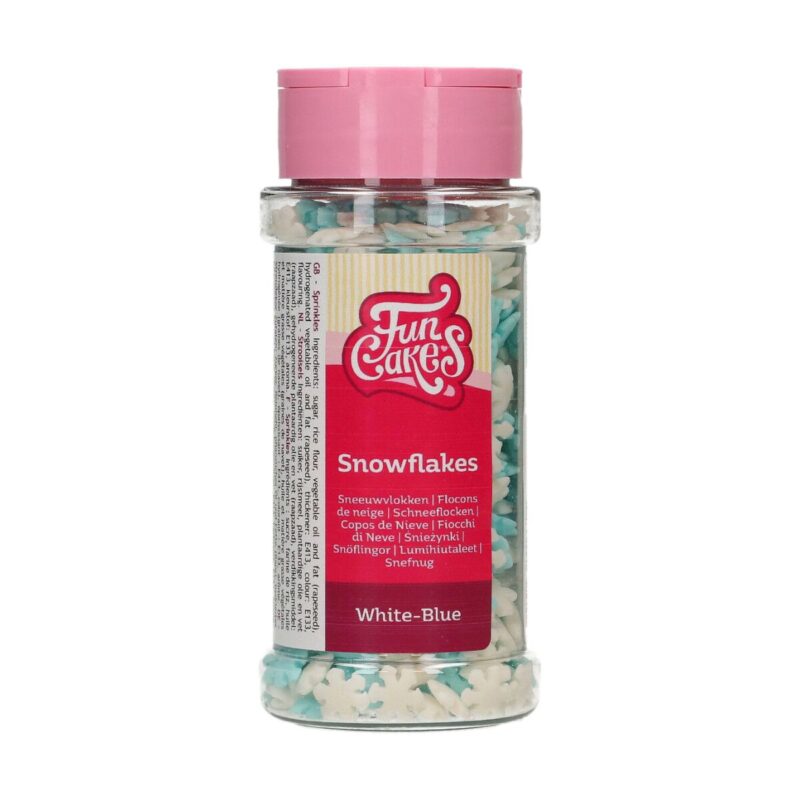 FUNCAKES MIX DECORATION EN SUCRE  FLOCON BLEU/BLANC 50GR