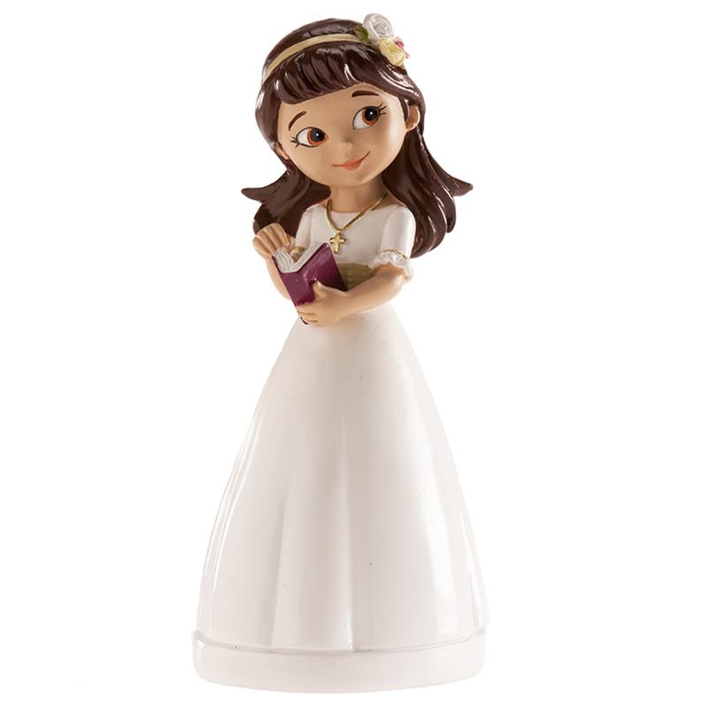 FIGURINE COMMUNIANTE"VALENTINE"AVEC MISSEL H/13CM