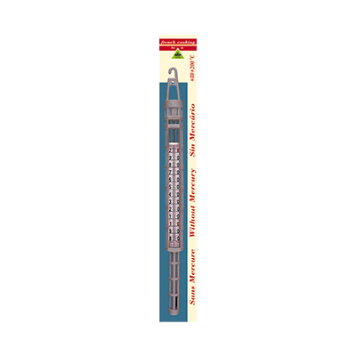 SUIKERTHERMOMETER MET GRIJS MAKROLON VOETSTUK VAN +80° TOT +200°