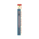 SUIKERTHERMOMETER MET GRIJS MAKROLON VOETSTUK VAN +80° TOT +200°
