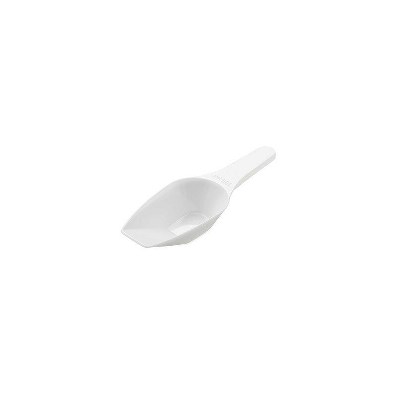 WHITE PLASTIC MEASURING SCOOP 16CM 50ML