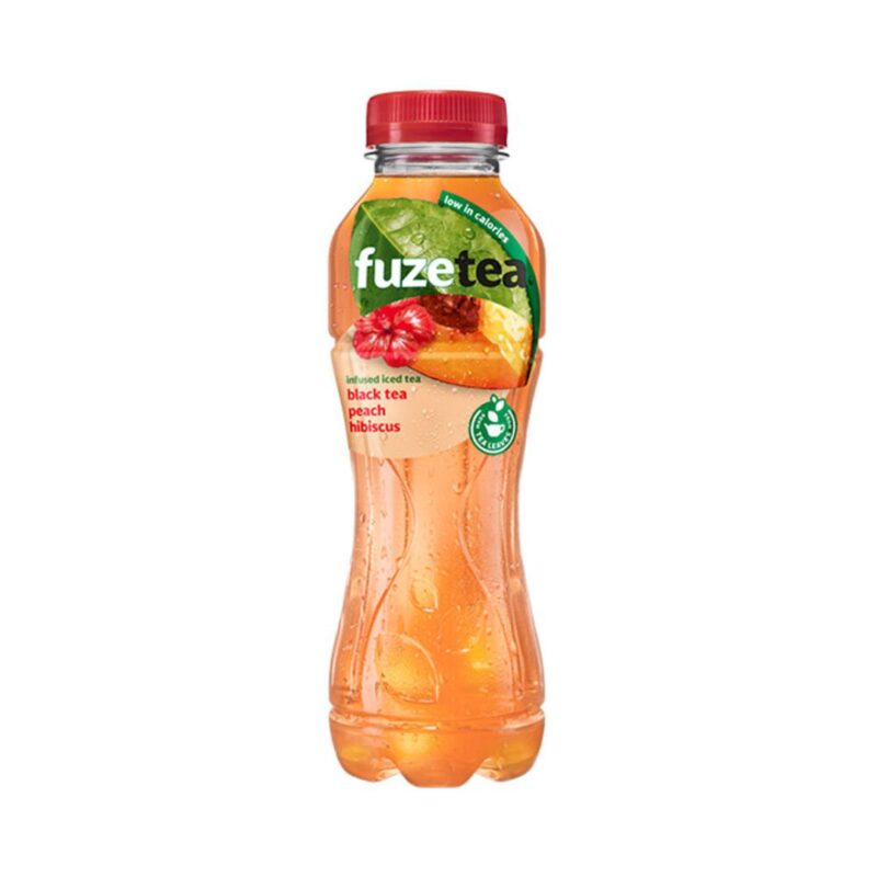 FUZE TEA THE BLACK PEACH HIBISCUS DRINK PET BOTTLE 24X40 CL