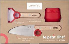 OPINEL "LE PETIT CHEF" SET MES + SCHILDER + VINGERBESCHERMING