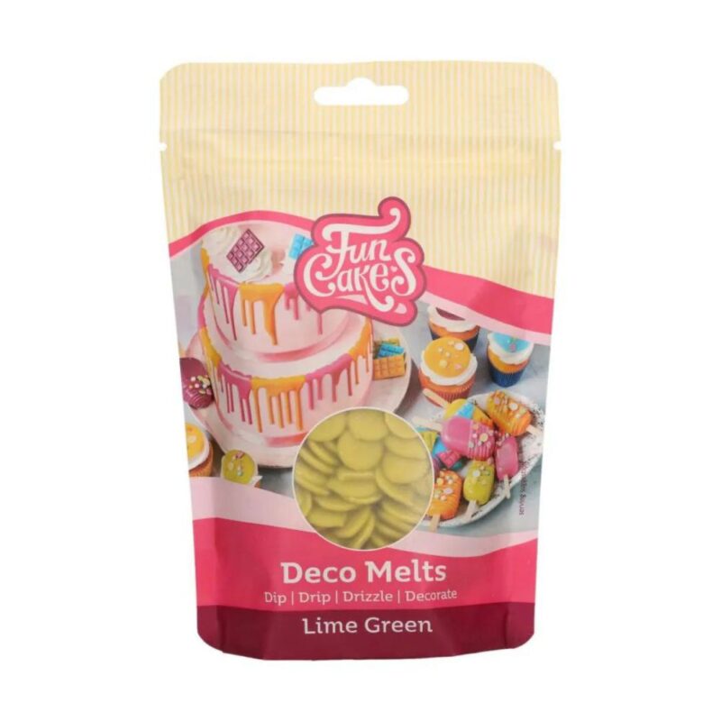 FUNCAKES DECO LIME GREEN MELTS 250GR