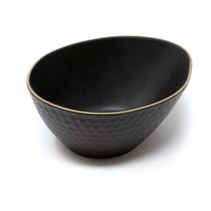 LE COQ KYPSELI MATT BLACK BOWL/SALAD BOWL 10.5X8.5XH4.5CM STONEWARE - LKYP025NE224105