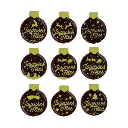 2013588 CHRISTMAS BALL PLAQUE JOYEUSES FÊTES Ø 25 MM 300 PCS