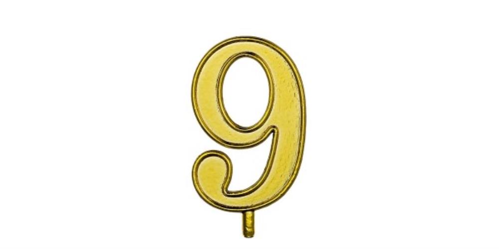 GOLD NUMBERS 9 10 PCS
