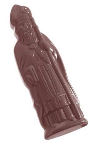 MOULE À CHOCOLAT  ST NICOLAS À FOURRER CW1079 1X6 -- 34GR *275X135MM