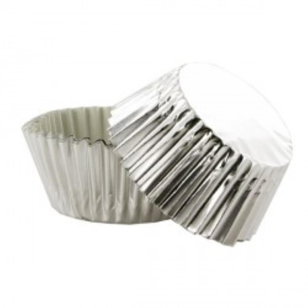 CUPCAKE CASE DIAM 5CM SILVER 50 PCES FOST+ INCLUDED