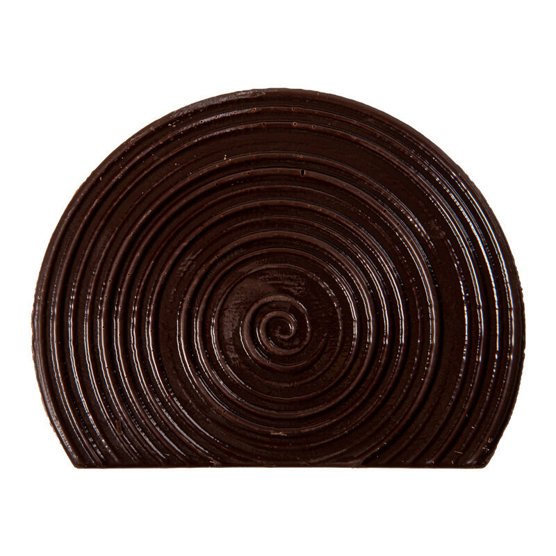2015882 EMBOUT DE BÛCHE SPIRALE CHOCOLAT NOIR 10X8CM 40 PCES