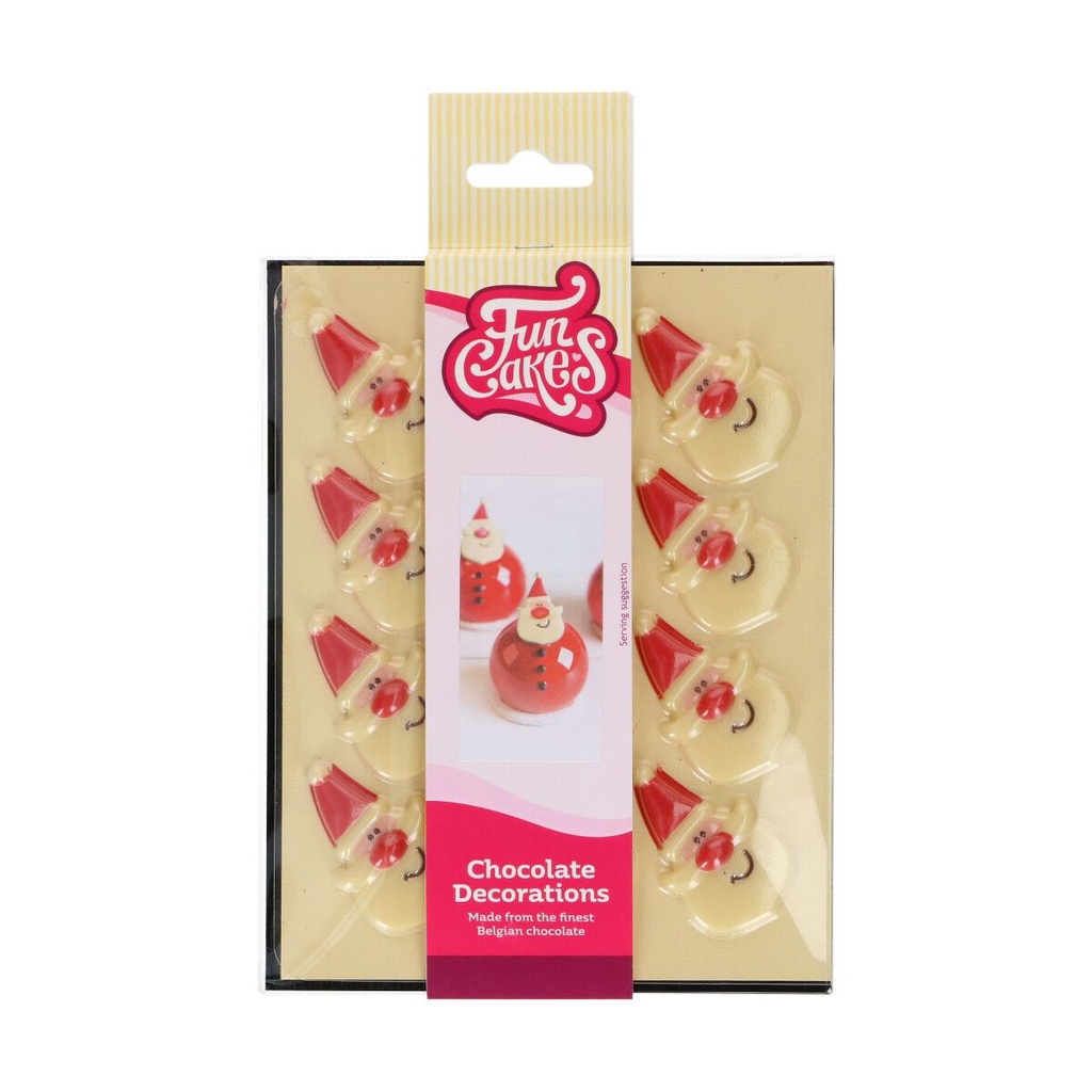 CHOCOLATE SANTA FUNCAKES 12PCS