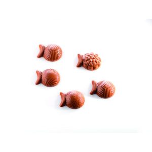 074324 PCB MOULES FRITURE POISSONS BOULES 288 P. 4DESIGNS 3,15X2,6CM P.1CM 12PCES ***S/CD***