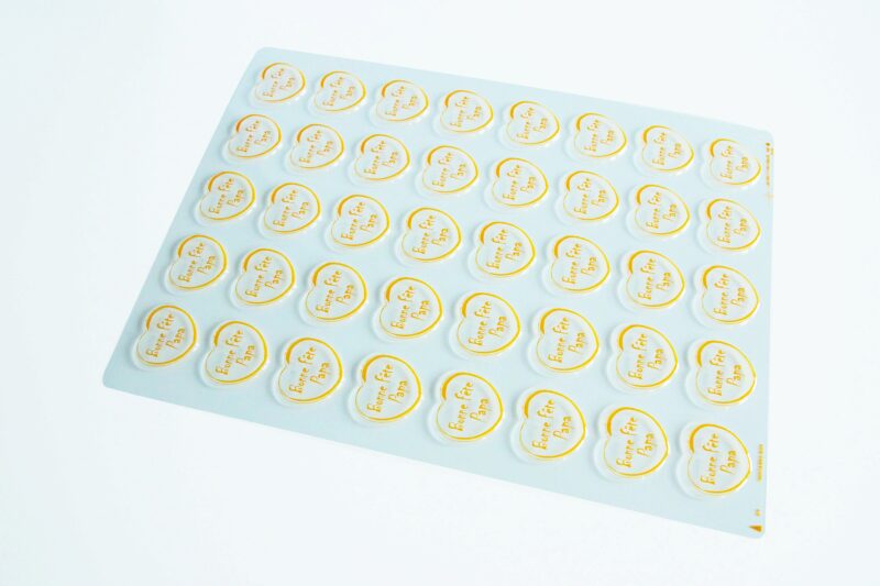 061368 PCB BLISTERS COEURS BONNE FÊTE PAPA SOIT 80 EMPREINTES 4,8X4,5 CM 2PCES ***S/CD***