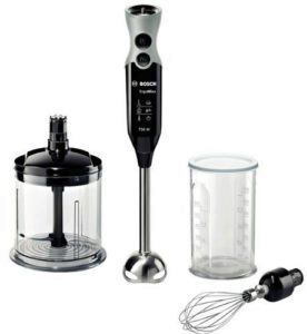 BOSCH ERGOMIX MIXER PLONGEUR 750W 12 VITESSES + CUTTER + BOL MESUREUR *USAGE MENAGER*