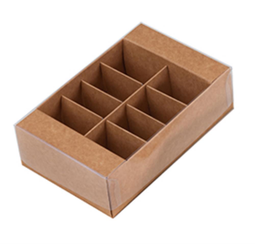 KRAFT BOX FOR 8 MACAROONS 165X105XH/50MM PACK OF 10 PCES