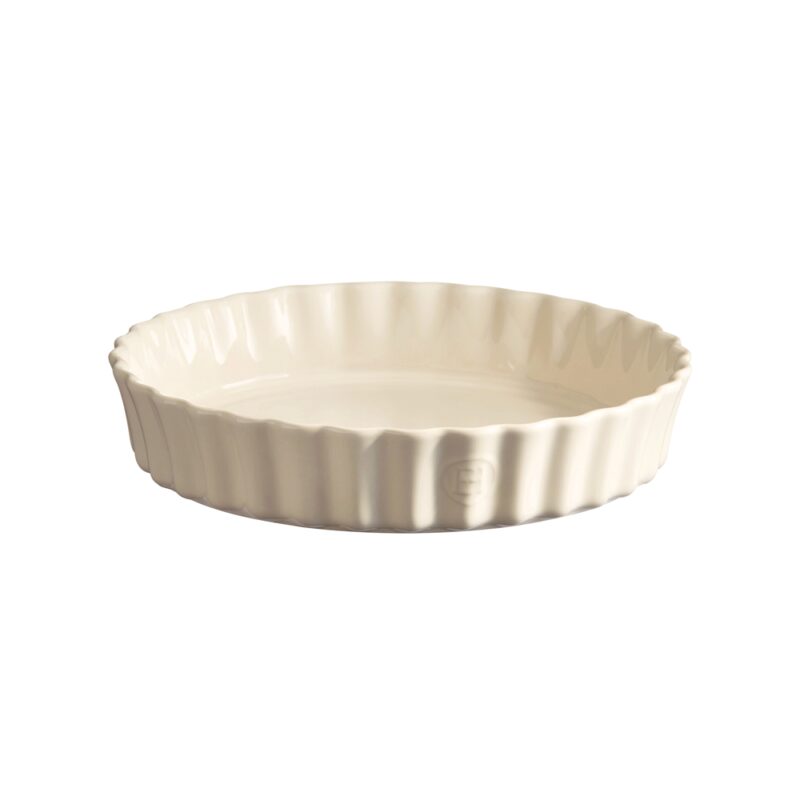 EMILE HENRY ROUND FLUTED CLAY PAN 29CM 2.00L - WHITE