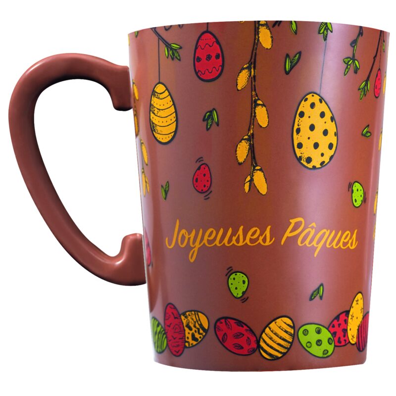 087181 PCB FEUILLES IMPRIMÉES ARBRE DE PÂQUES POUR MUG 25,35X11 CM 10PCES ***S/CDE***