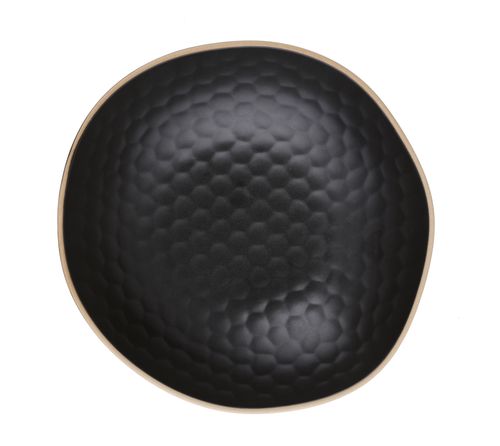 LE COQ KYPSELI MATT BLACK ASSIETTE CREUSE 22X21X5.5CM STONEWARE - LKYP025NE004205 