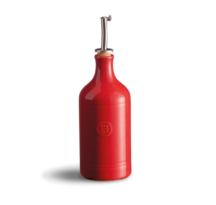 EMILE HENRY GRAND CRU RED CERAMIC OIL BOTTLE 0.4L