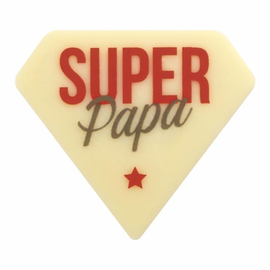 PCB Diamonds WC Super dad 4x3.5 cm 100pces ***s/cd***