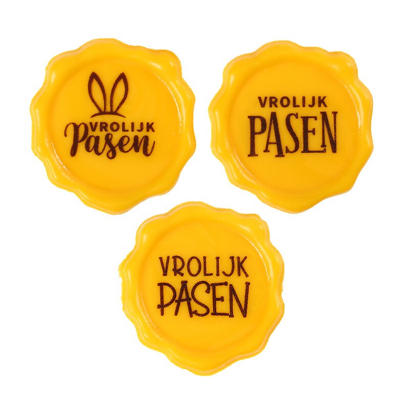 69188 STEMPEL VROLIJK PASEN 3,8CM 120PCS ***OP/ORDER***