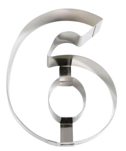 NUMMER VORM NR. 6 ROESTVRIJ STAAL 30CM HT4CM