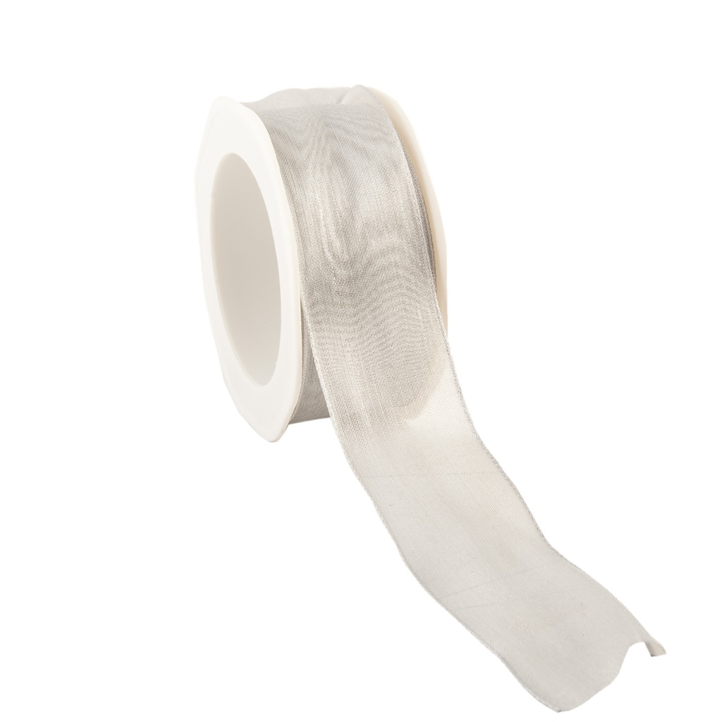 SILVER "SHINY" RIBBON 38MM X 20M FOST+ INCLUDED