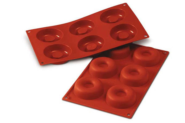 SILIKOMART SF012 VORM 6 GROTE SAVARINS Ø72 H23MM 62ML ANTI-AANBAK GN1/3 -50° TOT 250°