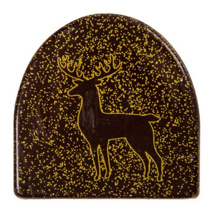 2015637 MINI GOLD CHOCOLATE DEER LOG TOPPERS Ø 5CM 75 PIECES