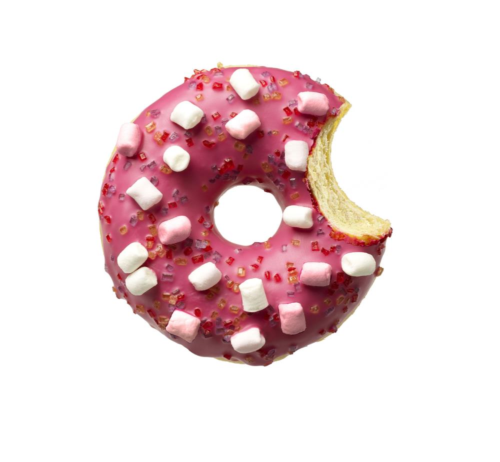 ❄️DAUPHINE 2104790 PINKIE STRAWBERRY DONUT STRAWBERRY ICING 48 X 58GR