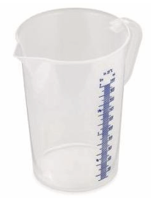 MESURE THERMO 5L GRADUEE BLEU POIGNEE FERMEE