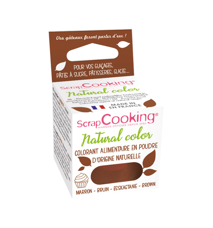 SCRAPCOOKING NATUURLIJKE VOEDSELKLEURSTOF BRUIN 10GR