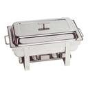 MAX PRO "MILLENIUM" CHAFING DISH GN 1/1-INOX 18/02 BURNERS 60X35XH37CM - 9L