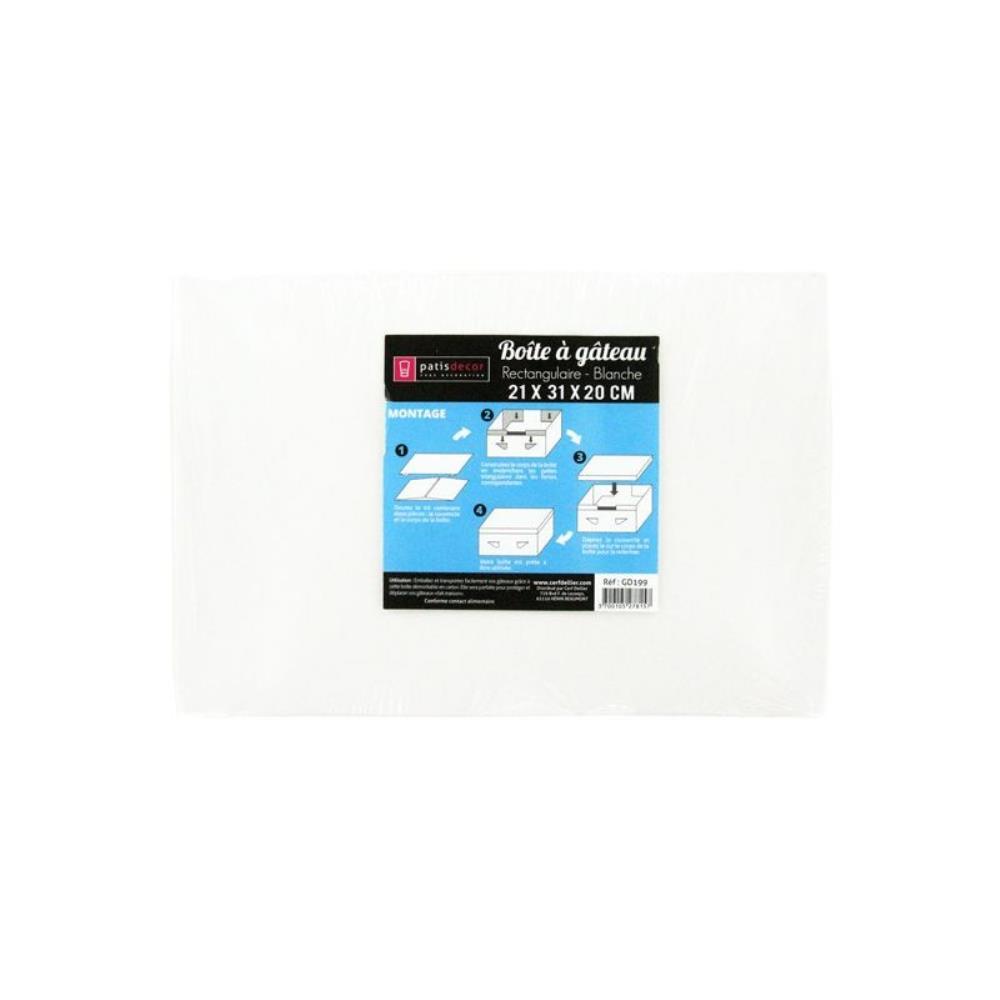 BOITE A GATEAU RECTANGULAIRE 21X31X20CM