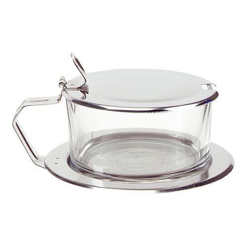 FROMAGÈRE VERRE SUPPORT INOX DIAM 12CM