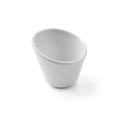 HENDI WHITE BOWL INCLINED MELAMINE WHITE 7X7XHT6CM
