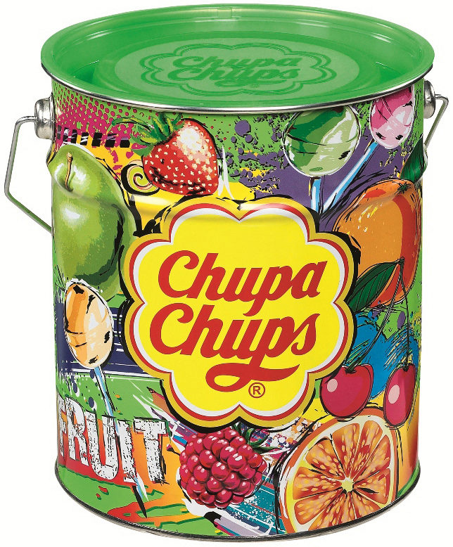 SUCETTES CHUPA CHUPS VARIETY MIX 150P COUVERCLE VERT FRUITS