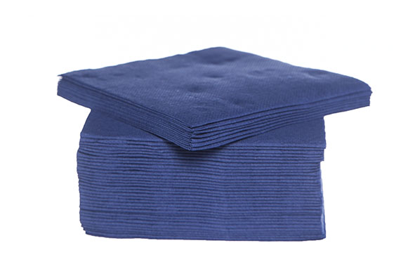 COCKTAIL SERVETTEN STERK BLAUW 25X25CM 40 STUKKEN=PAK