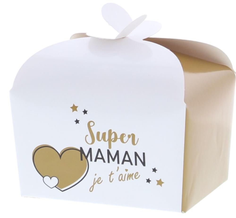BOÎTE PAPILLON 250 GR. "GOLDEN HEART" SUPER MAMAN 85X105XHT85MM